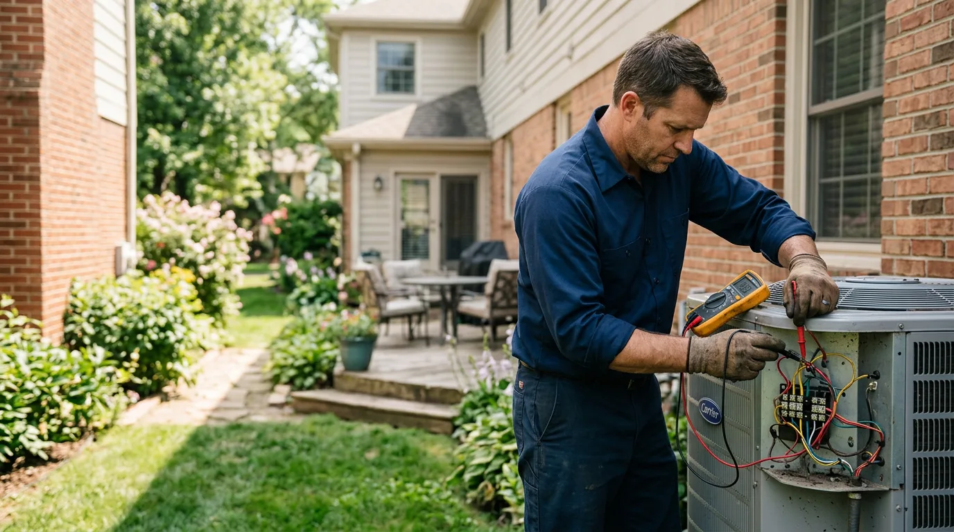 HVAC technician working near Reinholds, PA